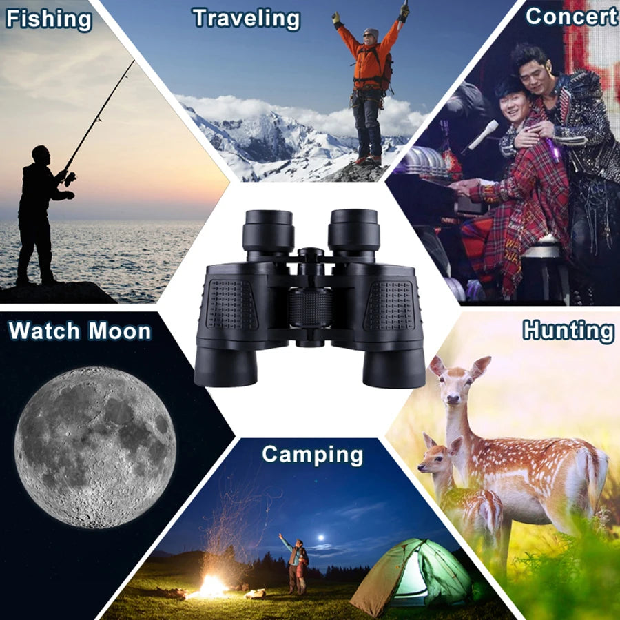 80x80 HD Professional Binoculars – High-Power Portable Optics for Outdoors