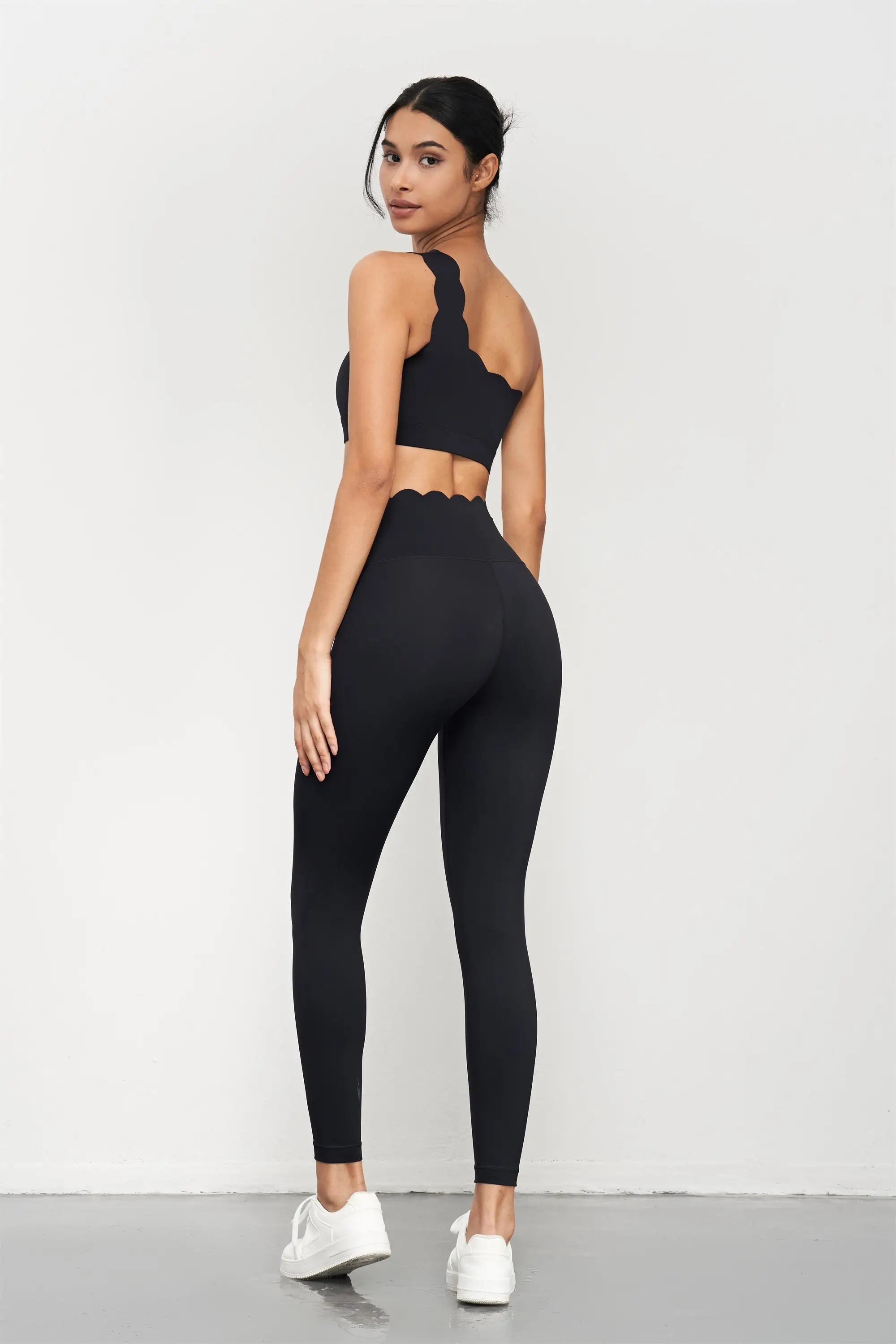 Women's Seamless Lycra Workout Set – Sports Bra, Leggings & Skirt