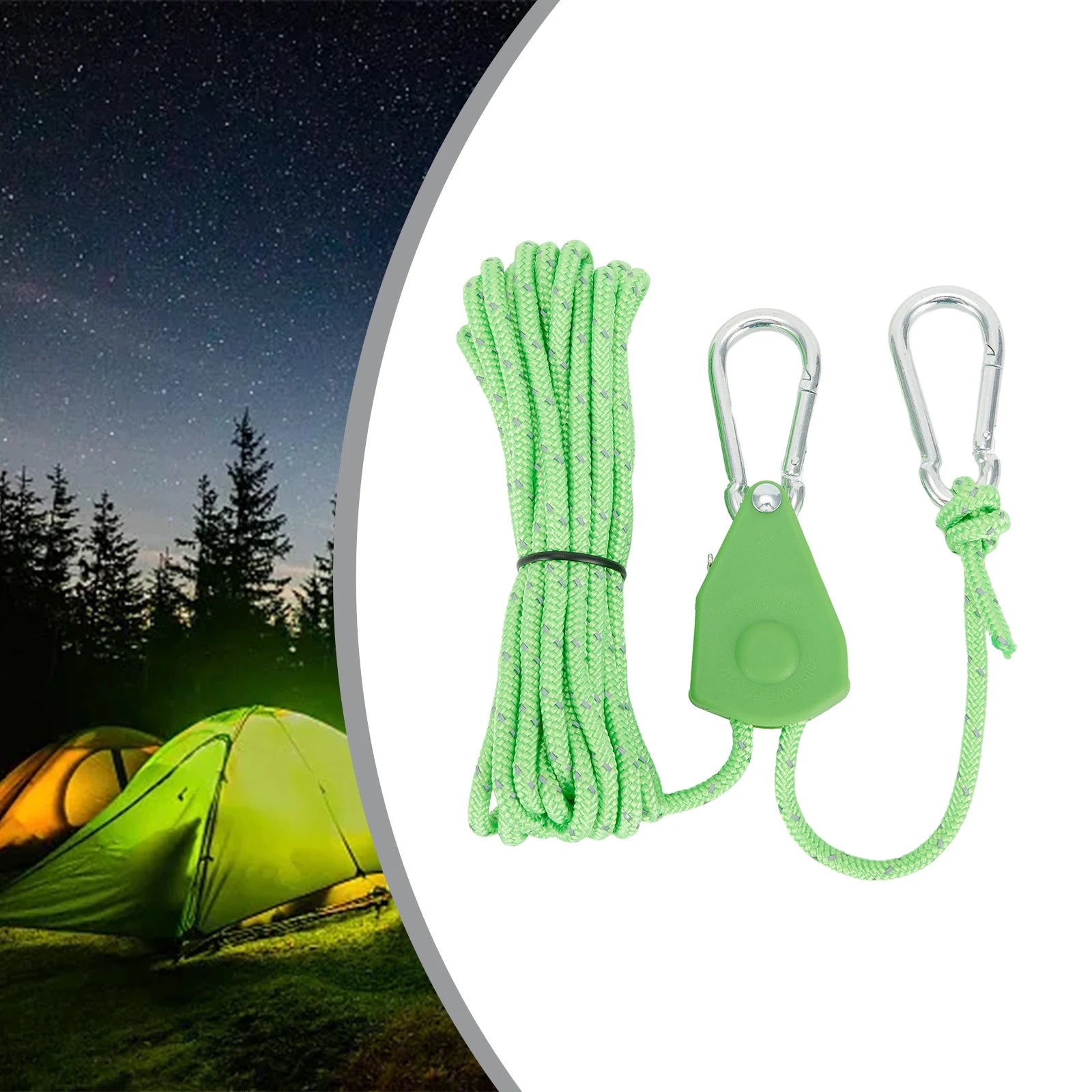 1pc 4M Camping Rope – Quick Setup Adjustable Guy Lines for Tent & Outdoor Gear