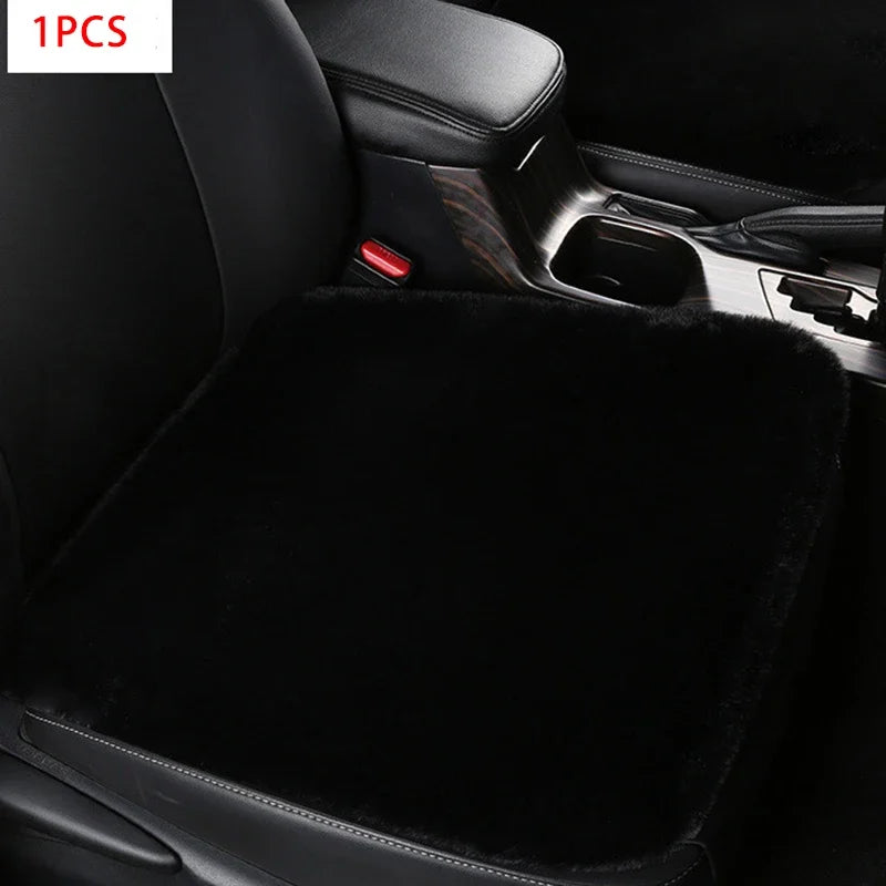 Winter Plush Rabbit Fur Car Seat Cushion – Ultra-Soft & Warm