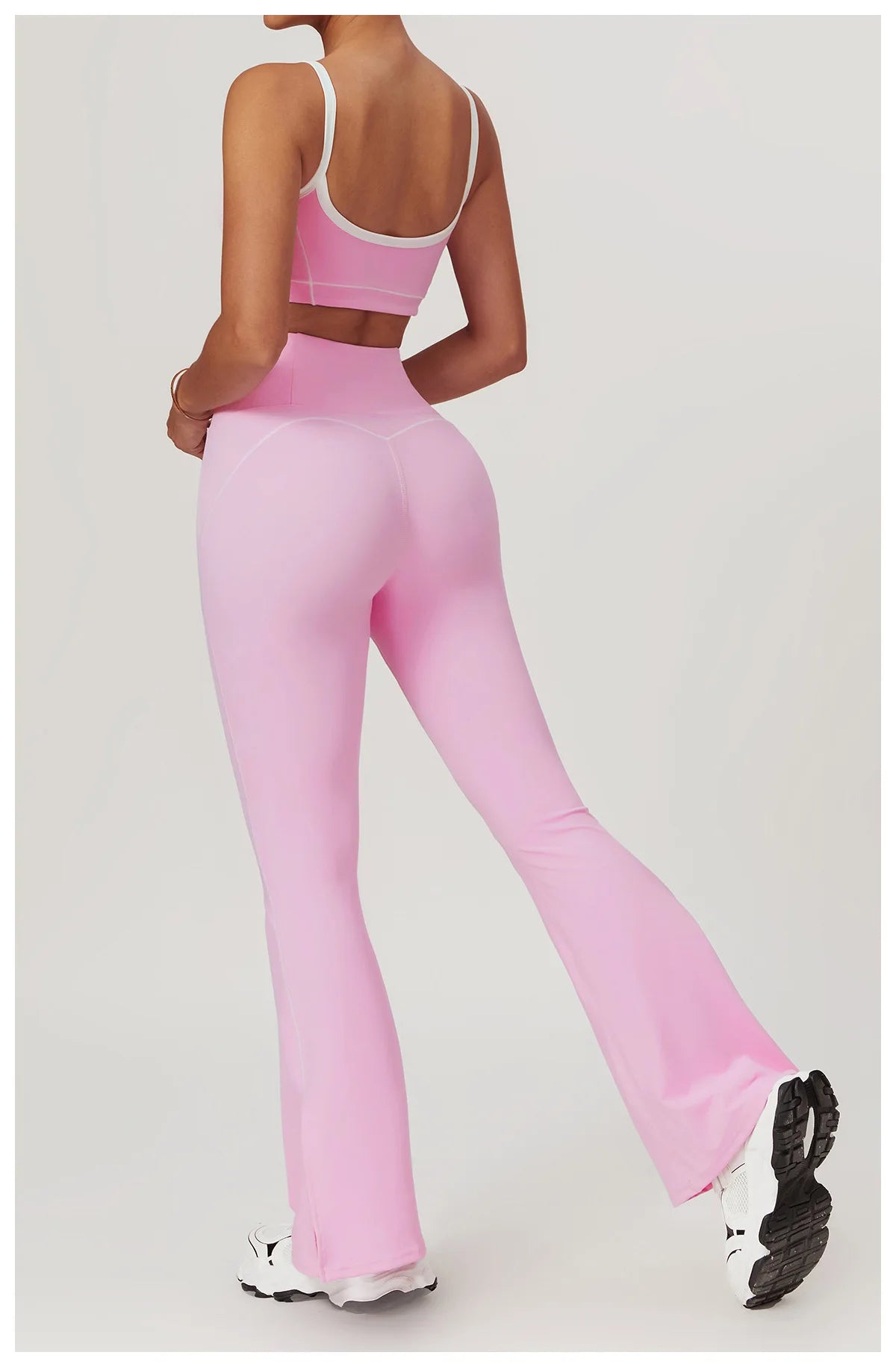 Women's Yoga Set – Sport Bra & High-Waist Flare Leggings/Shorts