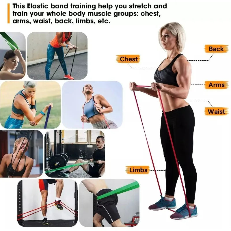 5~120lbs Fitness Resistance Band Set