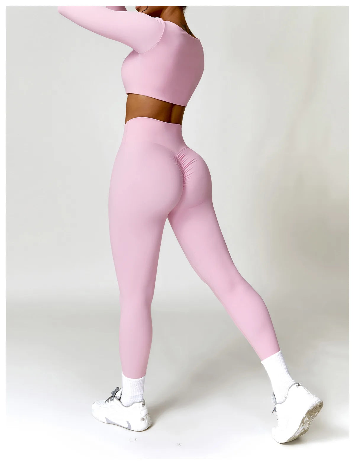 Women's 2PCS Quick-Dry Yoga Set – Long Sleeve Sports Shirt & Leggings
