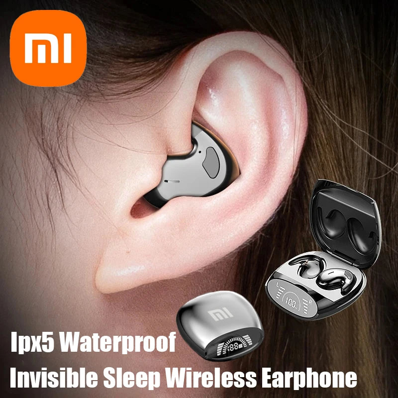 Xiaomi Sleep Invisible Headset - IPX5 Waterproof Wireless Bluetooth Earbuds with Mic