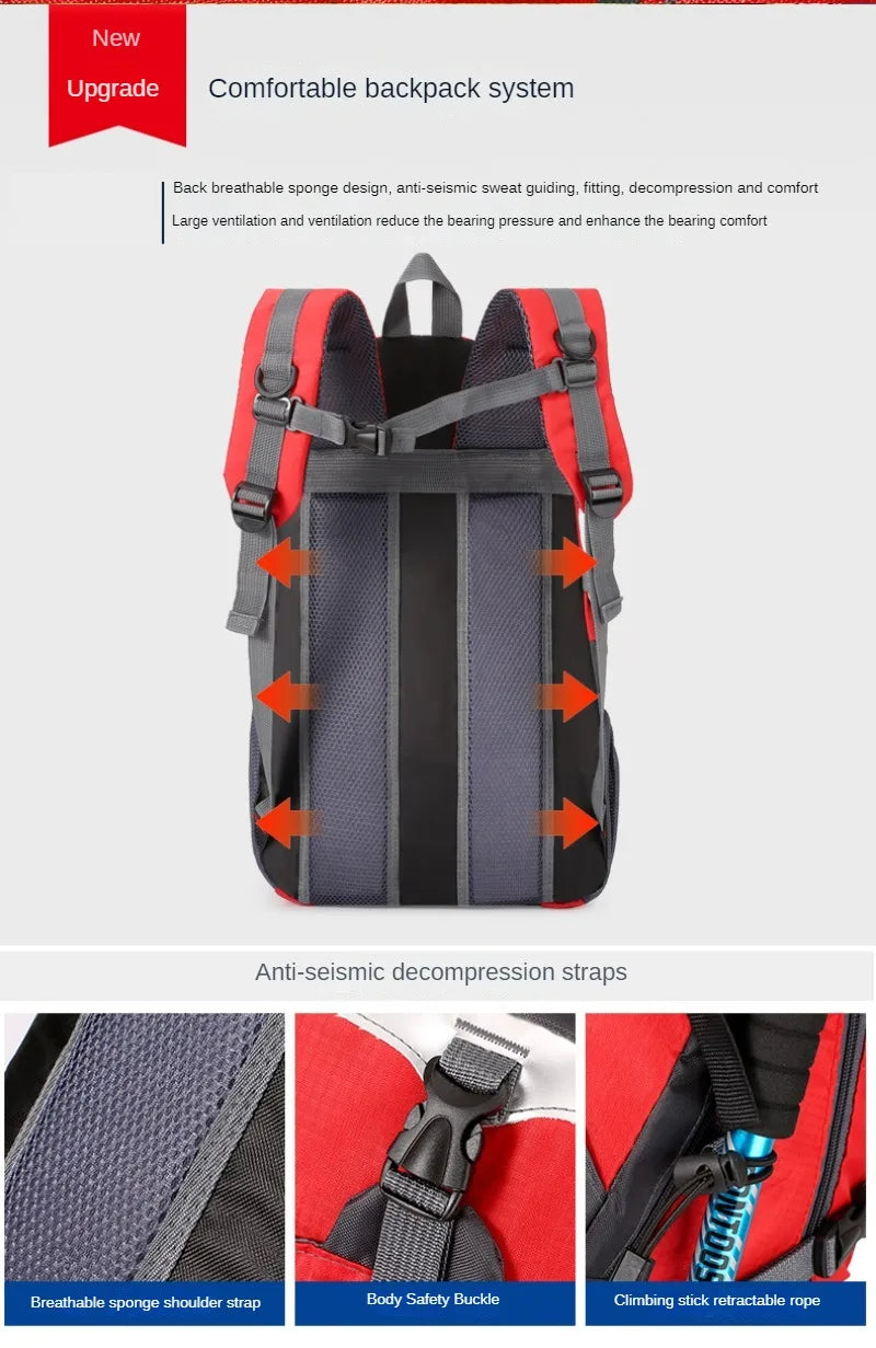 Waterproof Nylon Travel & Hiking Backpack