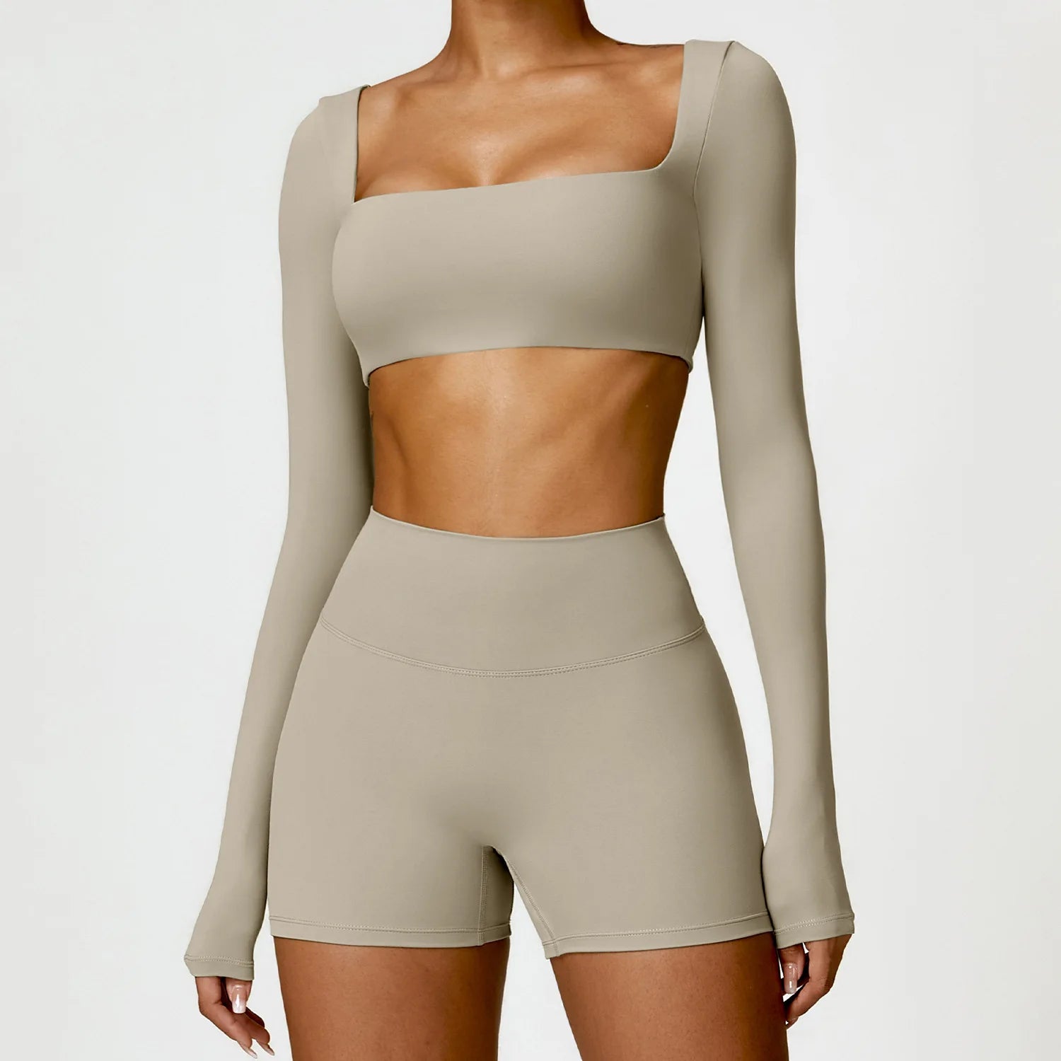 Women's 2PCS Quick-Dry Yoga Set – Long Sleeve Sports Shirt & Leggings