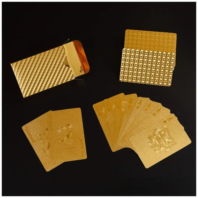 24K Gold Foil Playing Cards Deck – Luxury Poker Set & Unique Party Gift