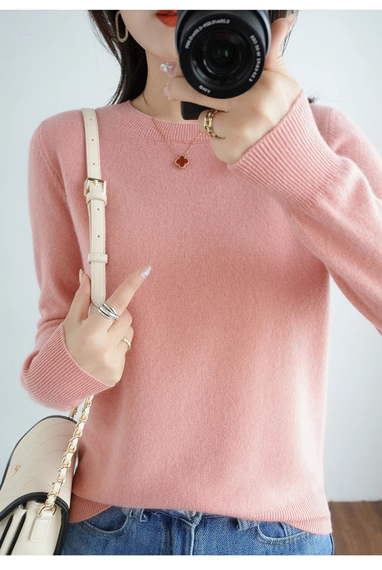 Autumn and Winter Cashmere Sweater for Women: