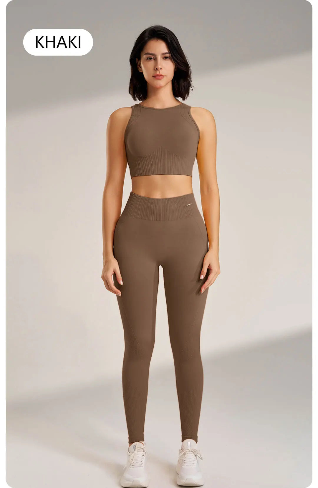 Women's Seamless Yoga Set – High-Waisted Leggings & Top