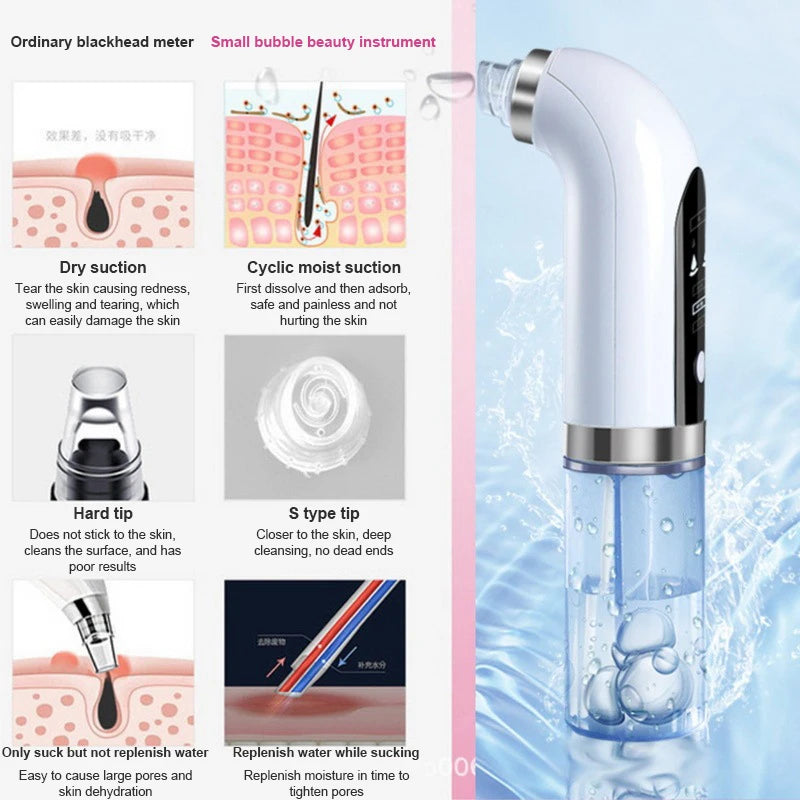 Blackhead Remover Pore Vacuum Face Cleaner: