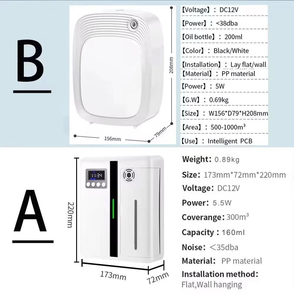 Automatic Essential Oil Diffuser with Timer & 160ml Capacity