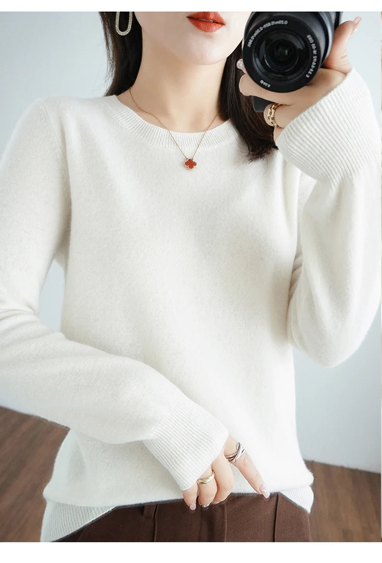 Autumn and Winter Cashmere Sweater for Women: