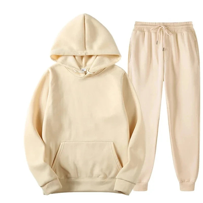 Men's & Women's Fleece Tracksuit – 2-Piece Hoodie & Jogger Set