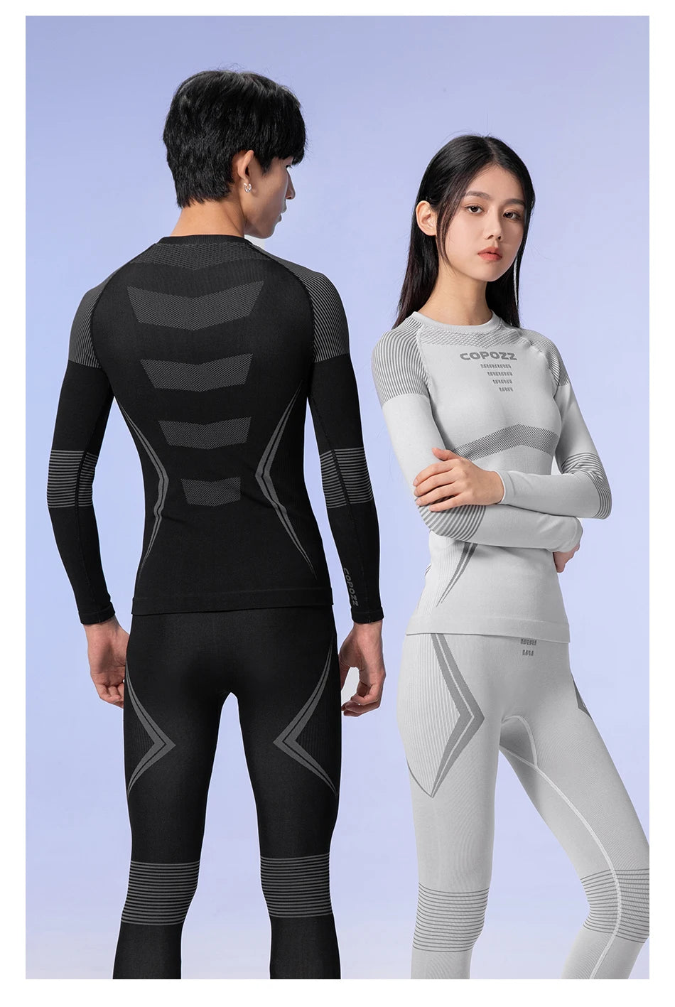 COPOZZ Ski Thermal Underwear Set for Men & Women