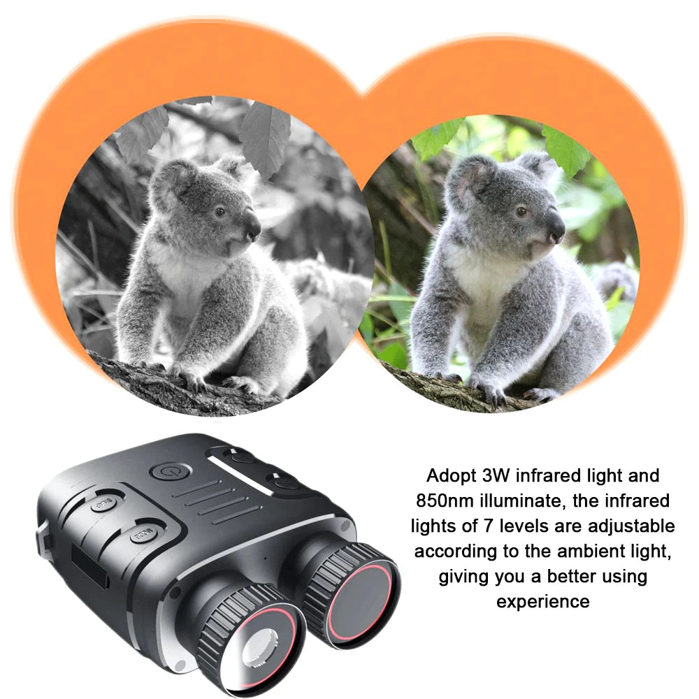 1080P Infrared Night Vision Binoculars – 5X Digital Zoom for Day & Night Use
