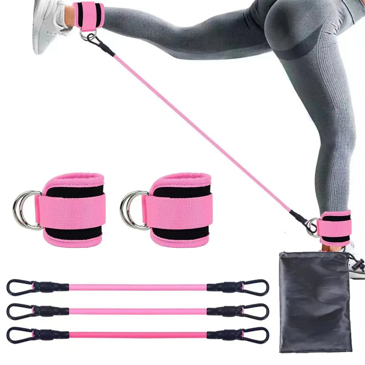 Booty Resistance Band with Ankle Straps