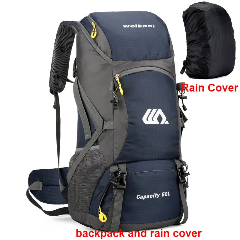 50L Waterproof Travel & Hiking Backpack – Large Capacity