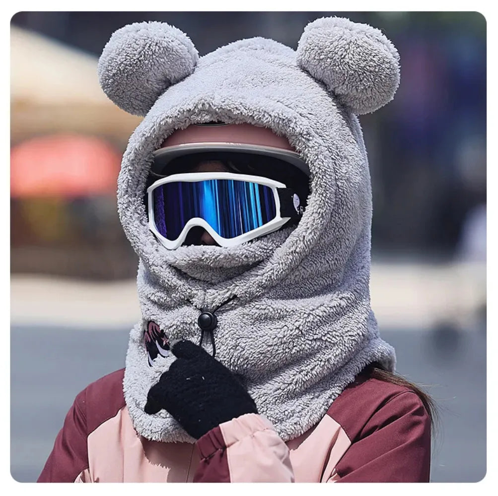 Animal Ear Ski Helmet Cover – Bear & Cat Design