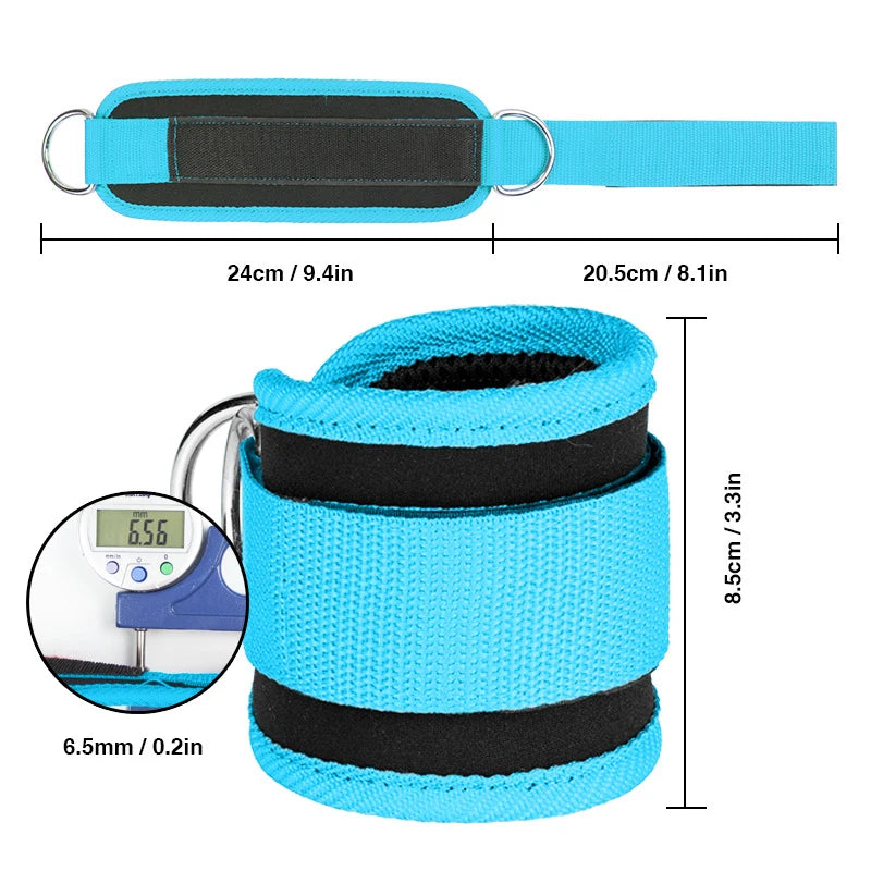 Double D-Ring Ankle Straps for Cable Machines – Glutes & Leg Training