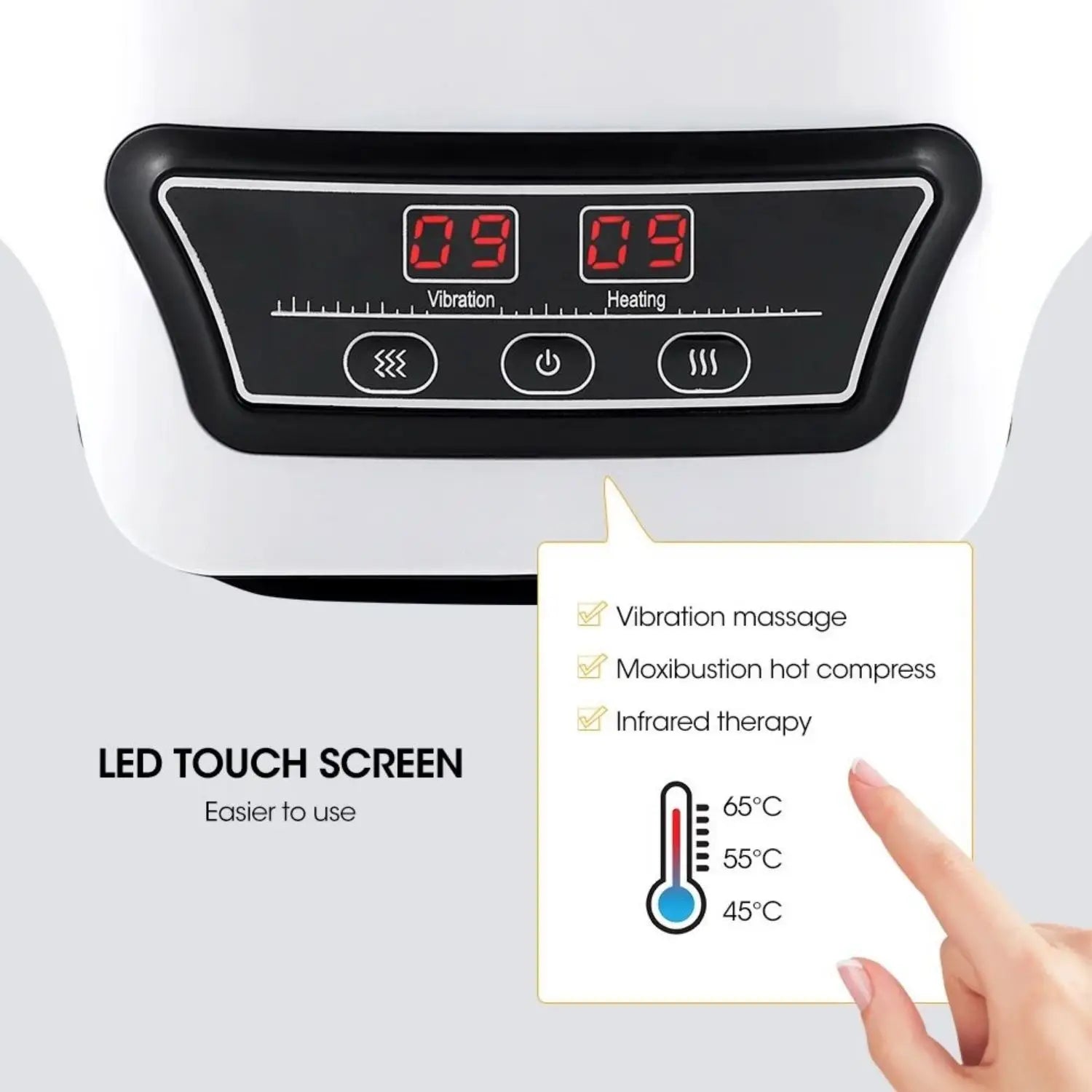 Wireless Heated Knee Massager – Vibration & Hot Compress Therapy