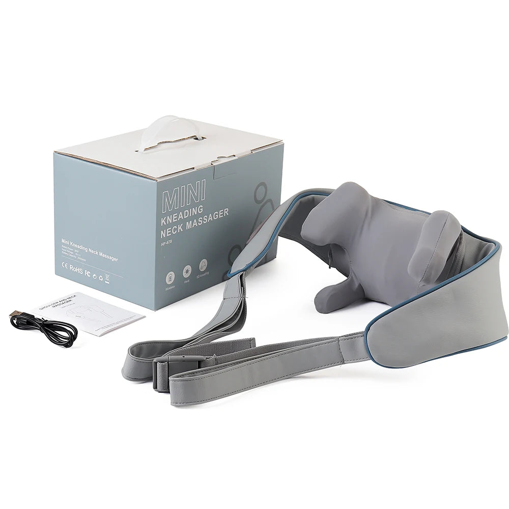 Foreverlily Wireless Neck & Back Massager – Kneading Massage Shawl