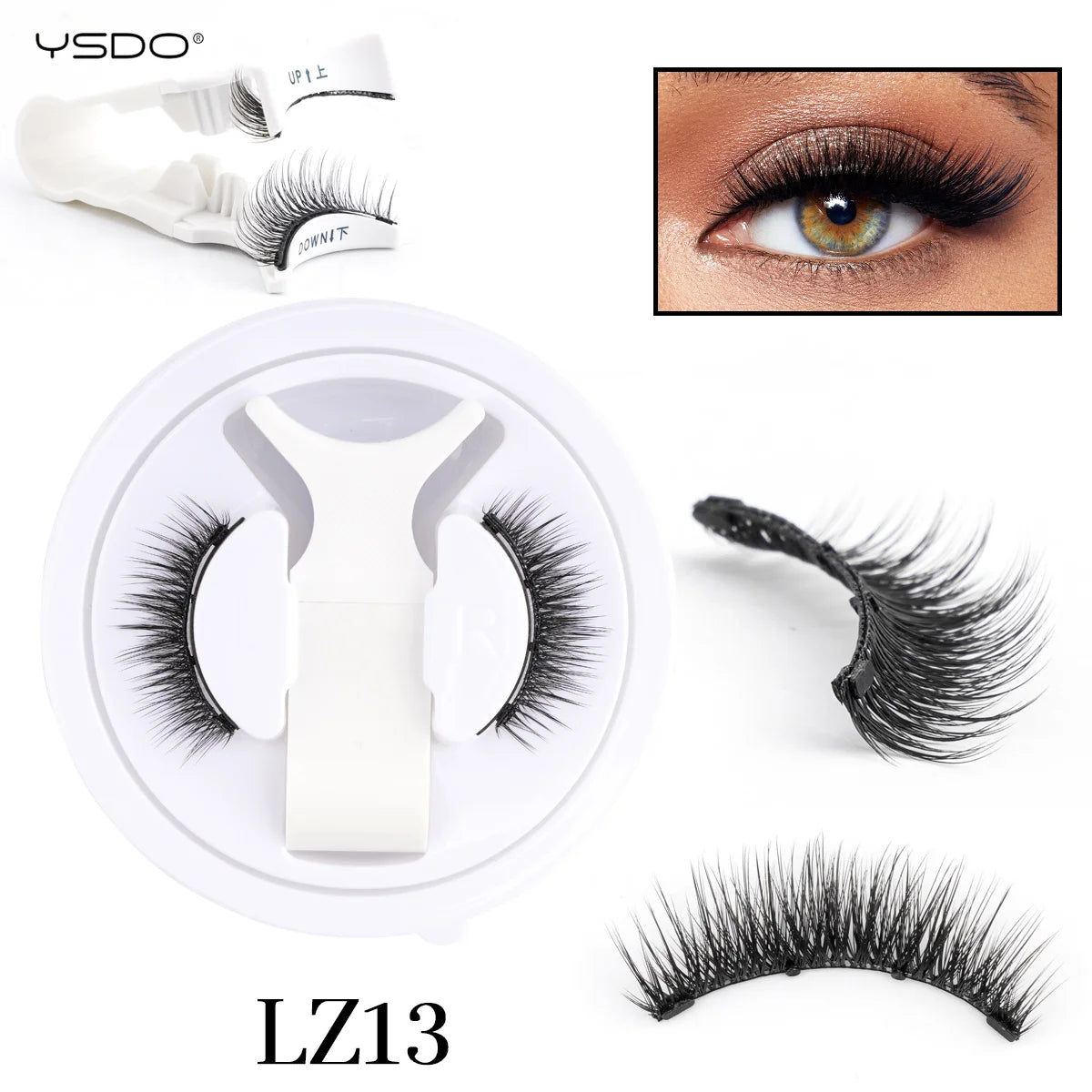 1 Pair Magnetic 3D Lashes – No Glue, Reusable, Handmade