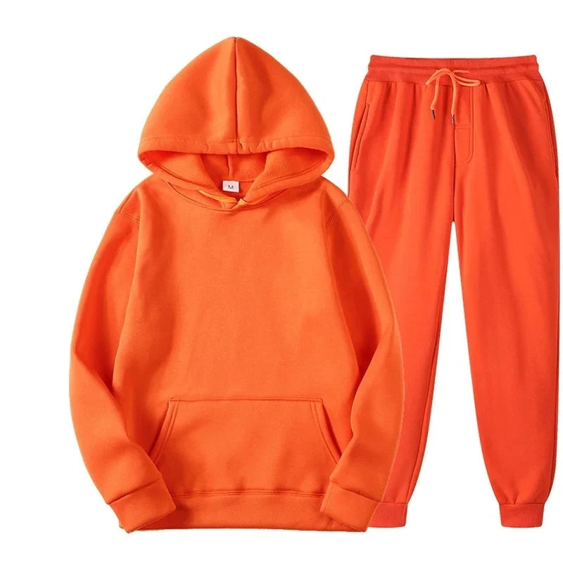 Men's & Women's Fleece Tracksuit – 2-Piece Hoodie & Jogger Set
