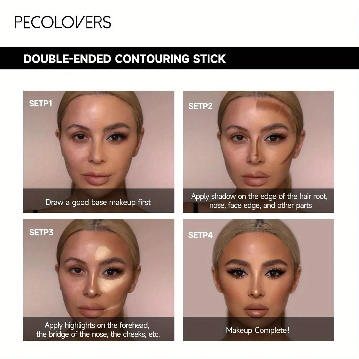 Double Head Highlight Pen - Waterproof Contouring & Concealer Stick