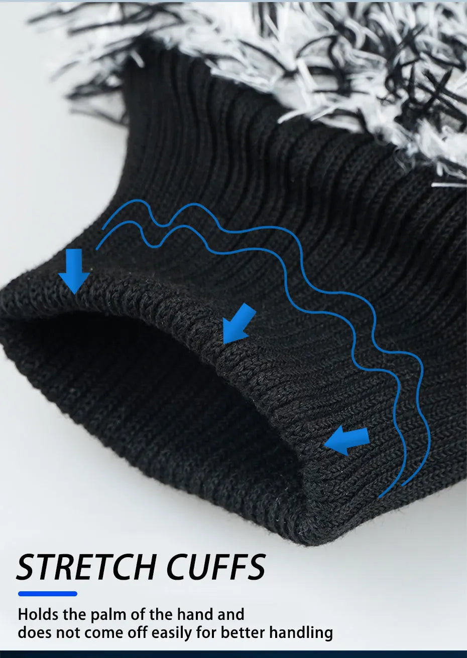 SEAMETAL Microfiber Car Wash Brush & Cleaning Gloves