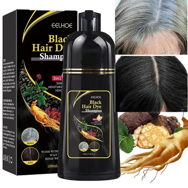 100ml Natural Herbal Hair Dye Shampoo 3 in 1 Hair C 100ml Natural Herbal Hair Dye Shampoo – 3-in-1 Grey Coverageolor Shampoo for Gary Hair Dark Brown Black And Women Men Grey Coverage 2024