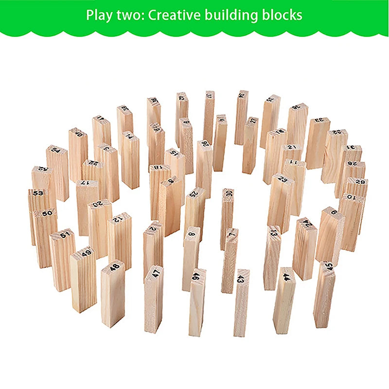 Solid Wood Stacking Tower Game – Interactive Family Puzzle Toy