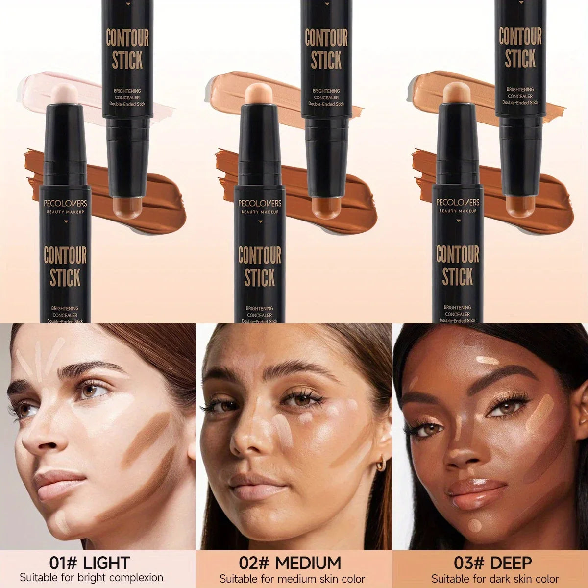 Double Head Highlight Pen - Waterproof Contouring & Concealer Stick