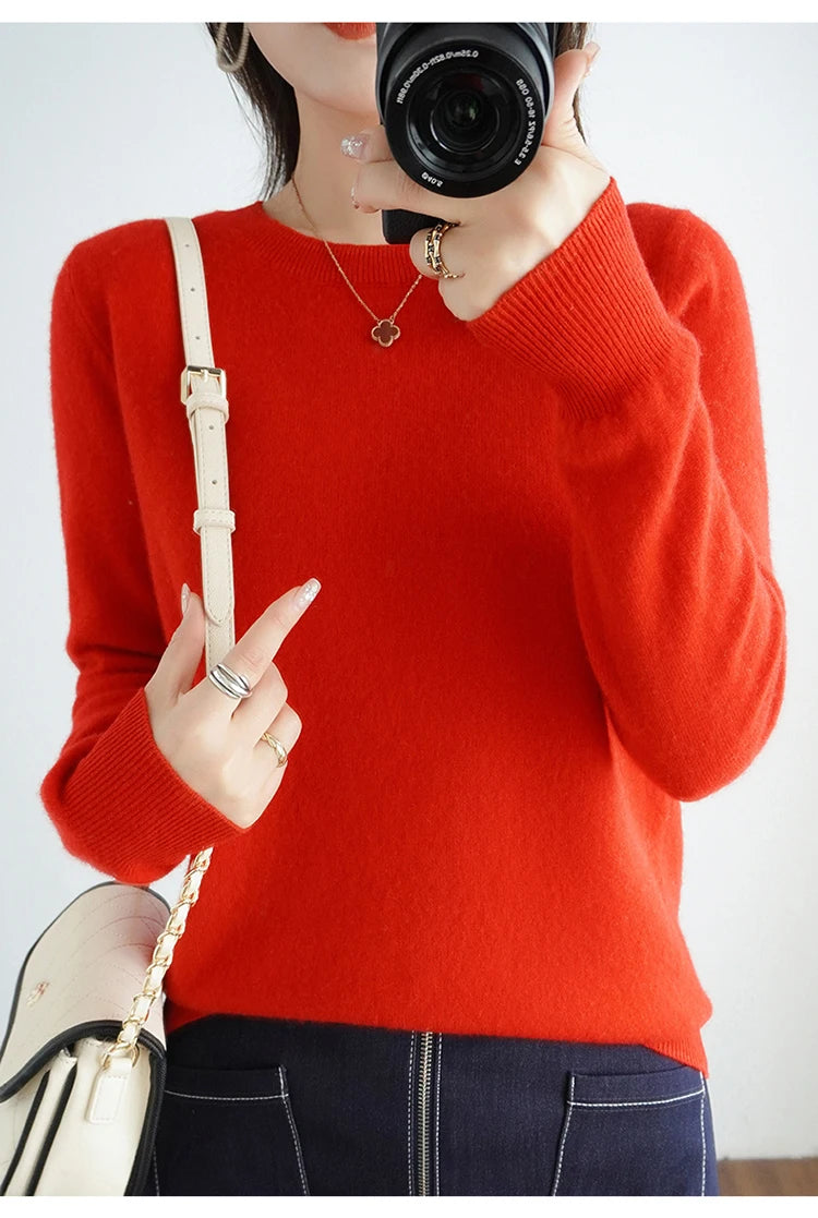 Autumn and Winter Cashmere Sweater for Women: