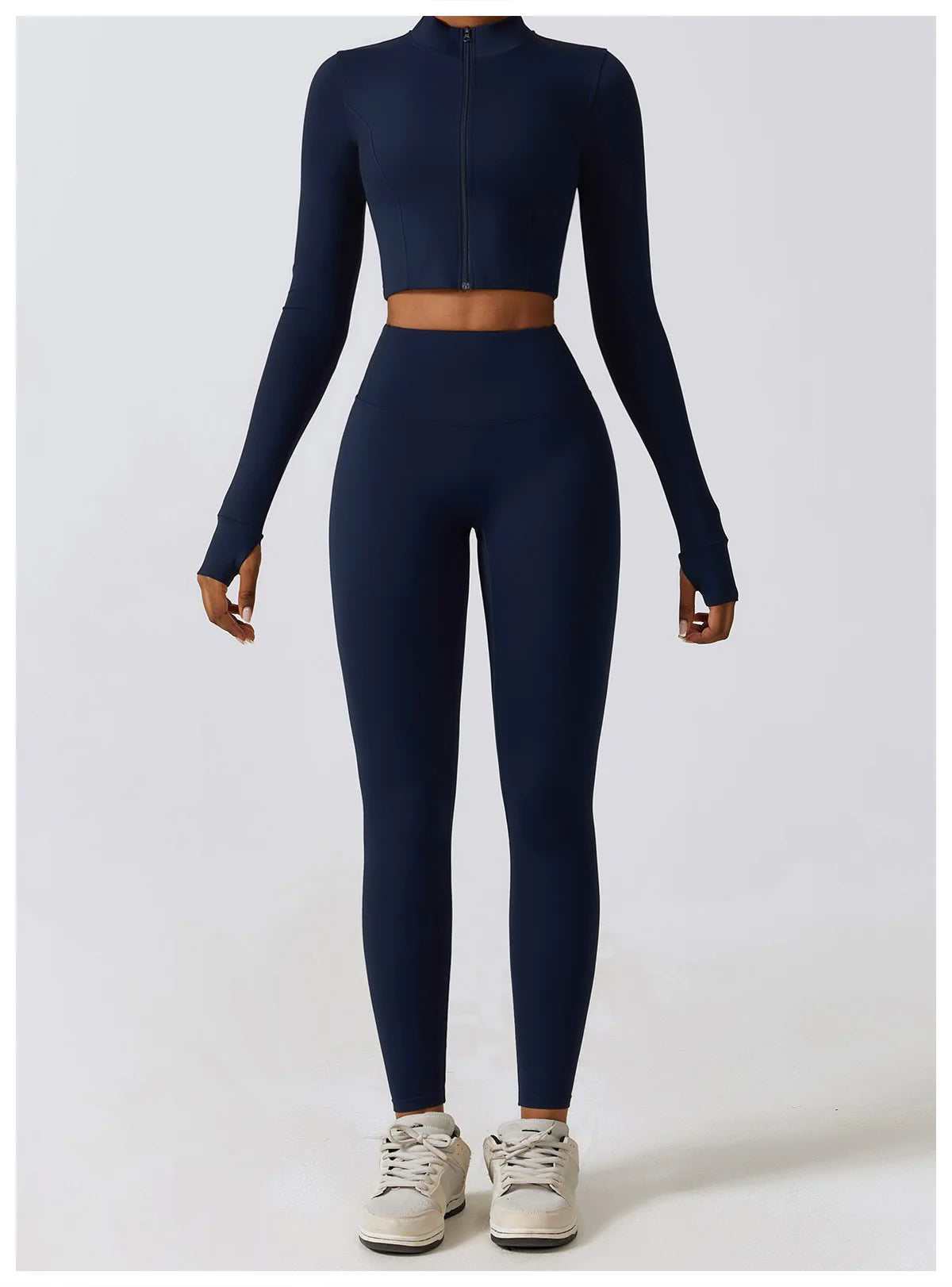 Women's Seamless Yoga Set – Leggings & Crop Top Workout Outfit