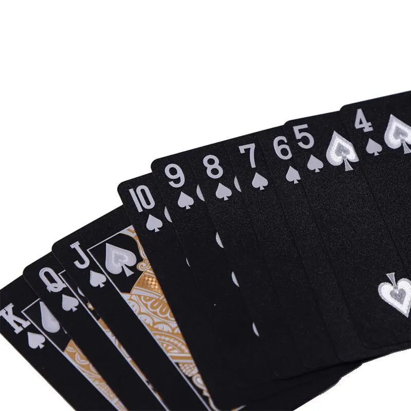 Color Black & Gold Playing Card Game – Waterproof Poker Set