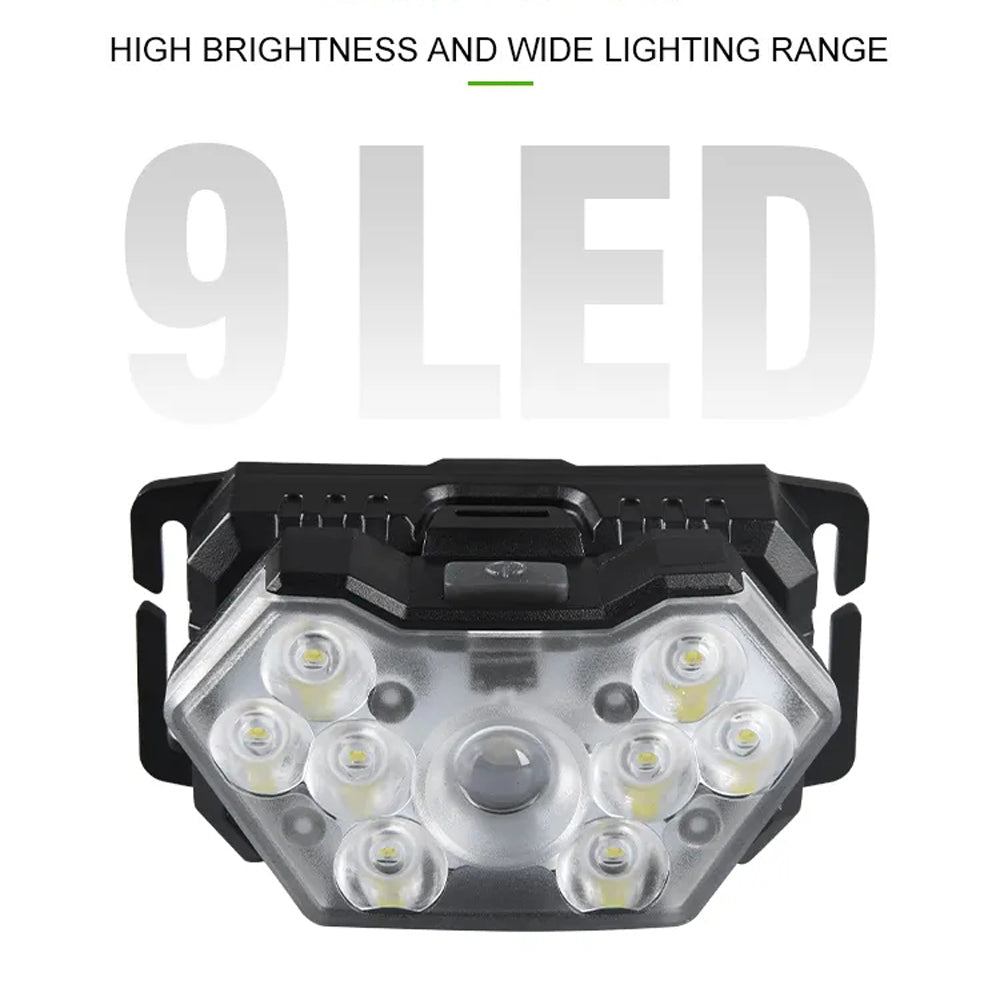 9 LED Strong Light Headlamp: