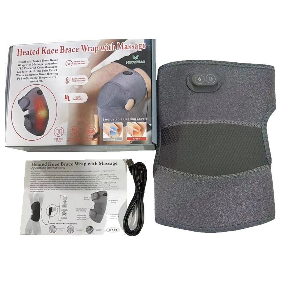 Electric Knee Massager with Vibration & Support