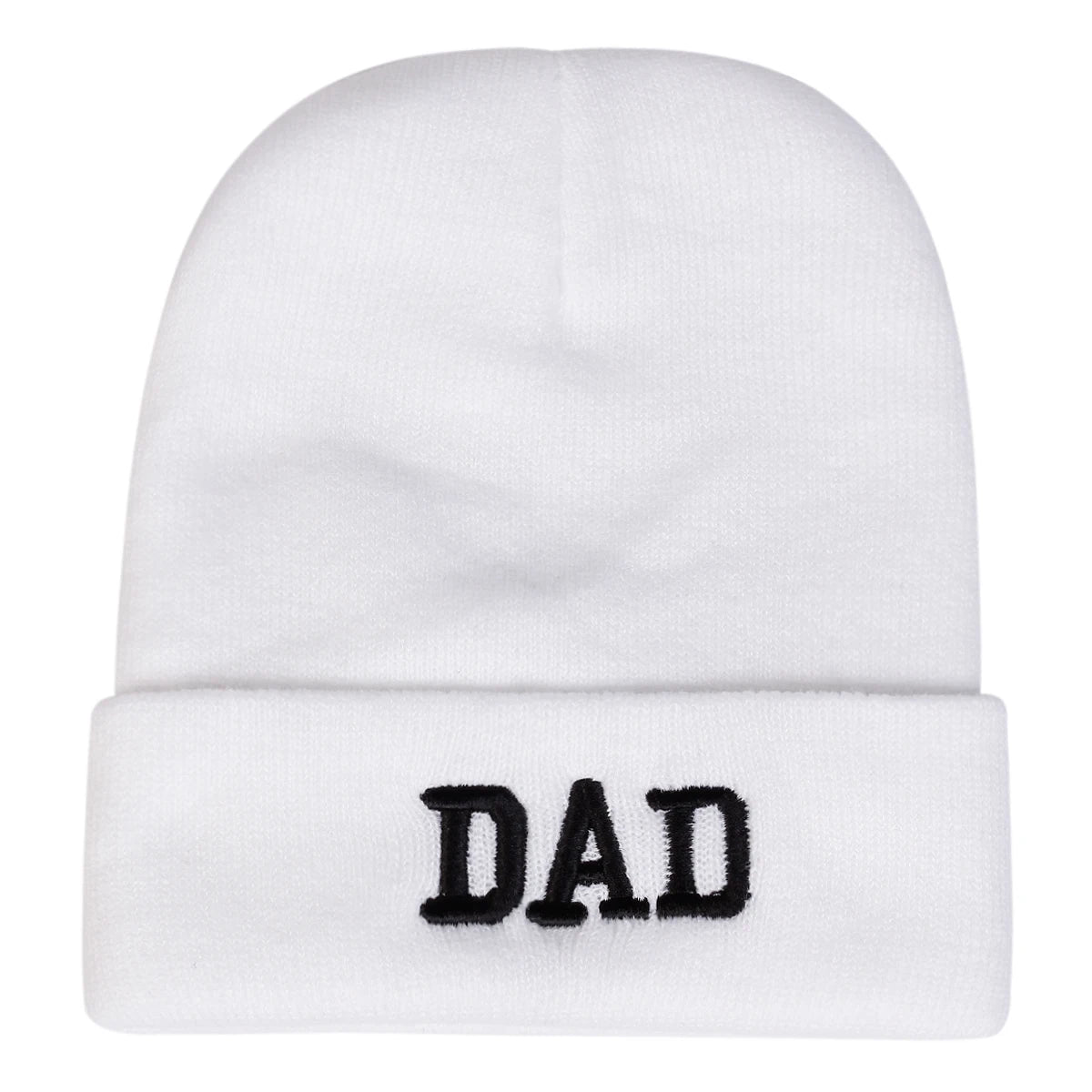 DAD MOM Letter Embroidery Beanies: