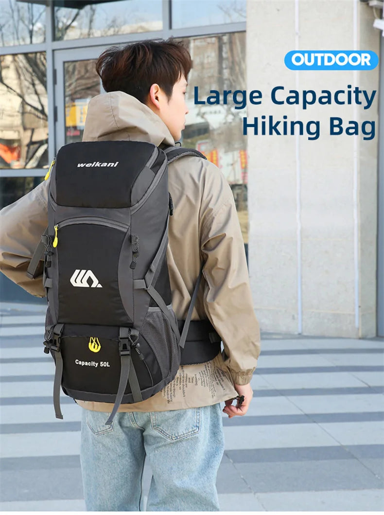 50L Waterproof Travel & Hiking Backpack – Large Capacity