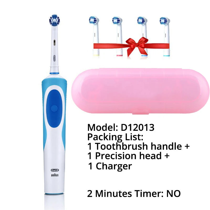 Oral B Rechargeable Electric Toothbrush Vitality Oral Hygiene Precian Clean Toothbrushes Rotating 3D White Teeth Whitening Brush