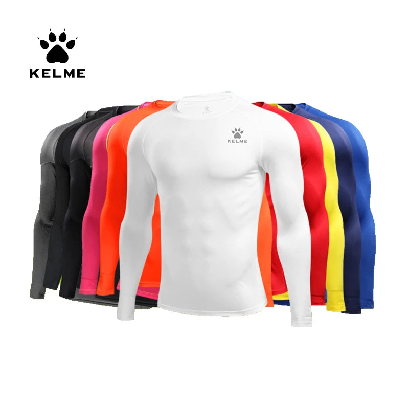 : KELME Men's Long-Sleeve Compression Workout Shirt