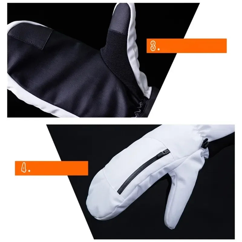 Winter Skiing Gloves Waterproof Snowboarding Touch Screen Thermal Thick Snow Gloves Men Women Snowmobile Warm Mittens