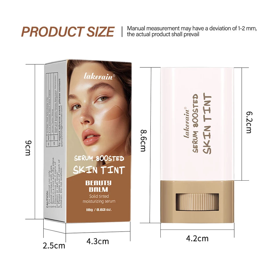 Stick Foundation Balm Serum - Boosted Skin Tint & High Coverage