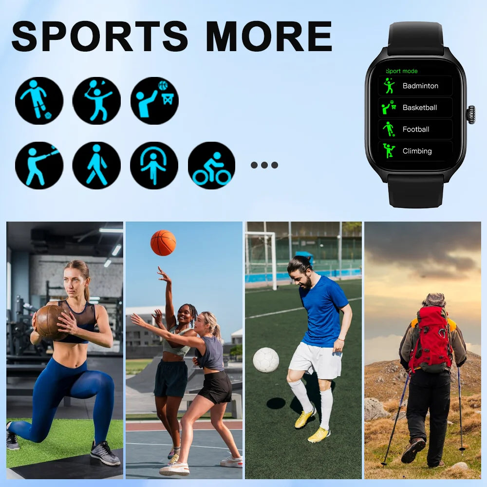 LAXASFIT H9 Smartwatch – Bluetooth Call, Health & Fitness Tracker