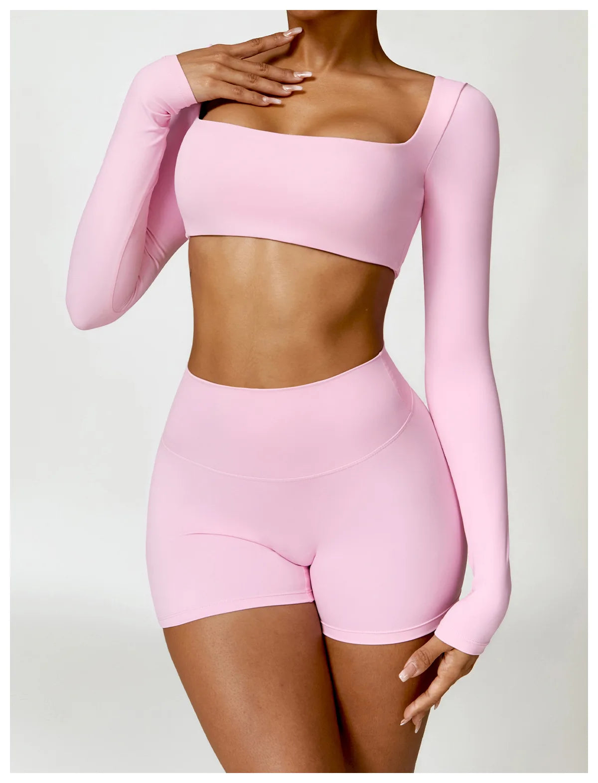 Women's 2PCS Quick-Dry Yoga Set – Long Sleeve Sports Shirt & Leggings