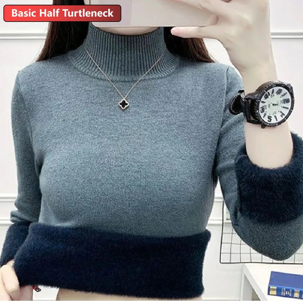 Turtleneck Winter Sweater for Women: