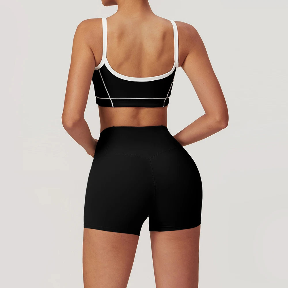 Women's Yoga Set – Sport Bra & High-Waist Flare Leggings/Shorts