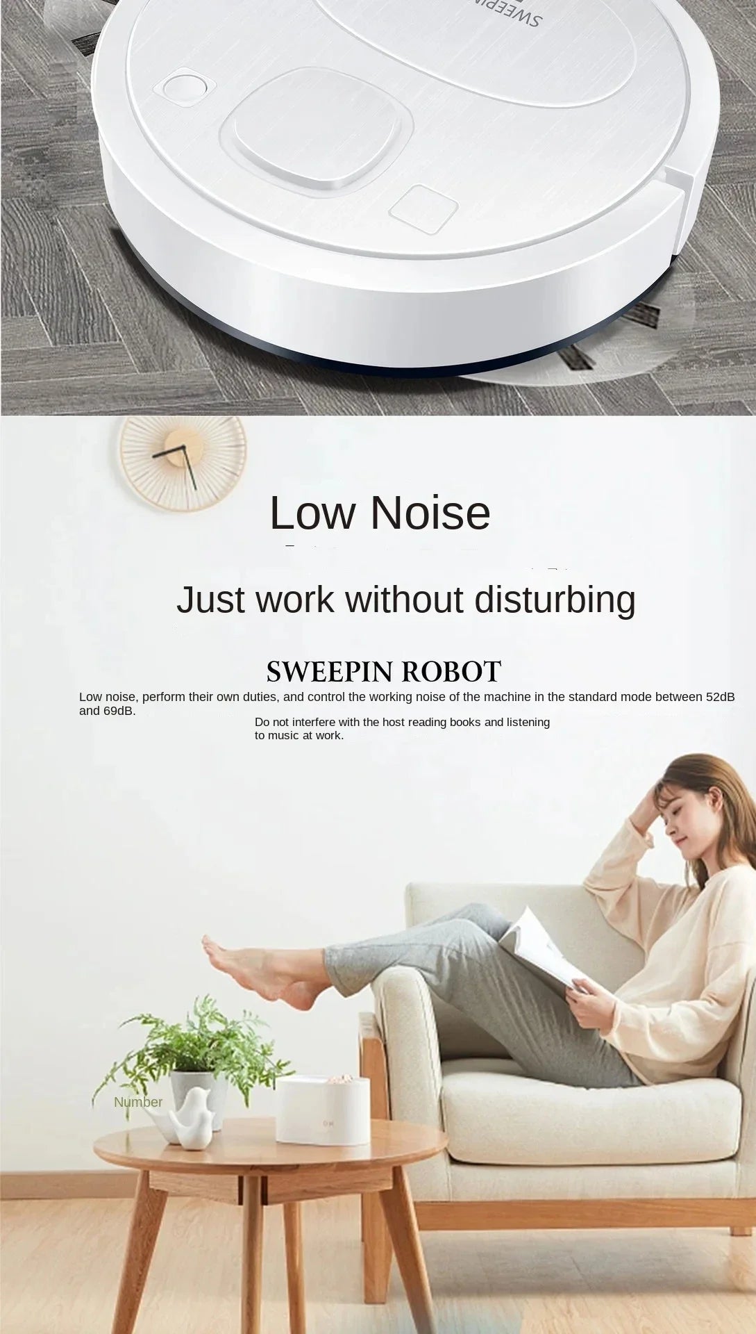 Xiaomi Smart Wireless Sweeping Robot – Ultra-Quiet Remote Control Vacuum & Mop