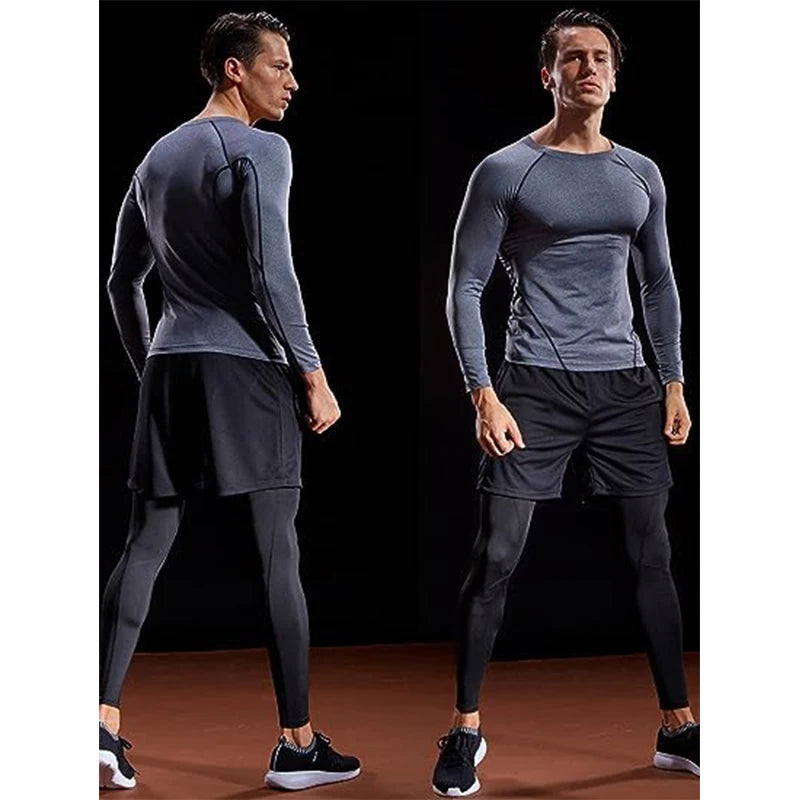 Men's Compression Long Sleeve Training T-Shirt – Athletic Workout Top