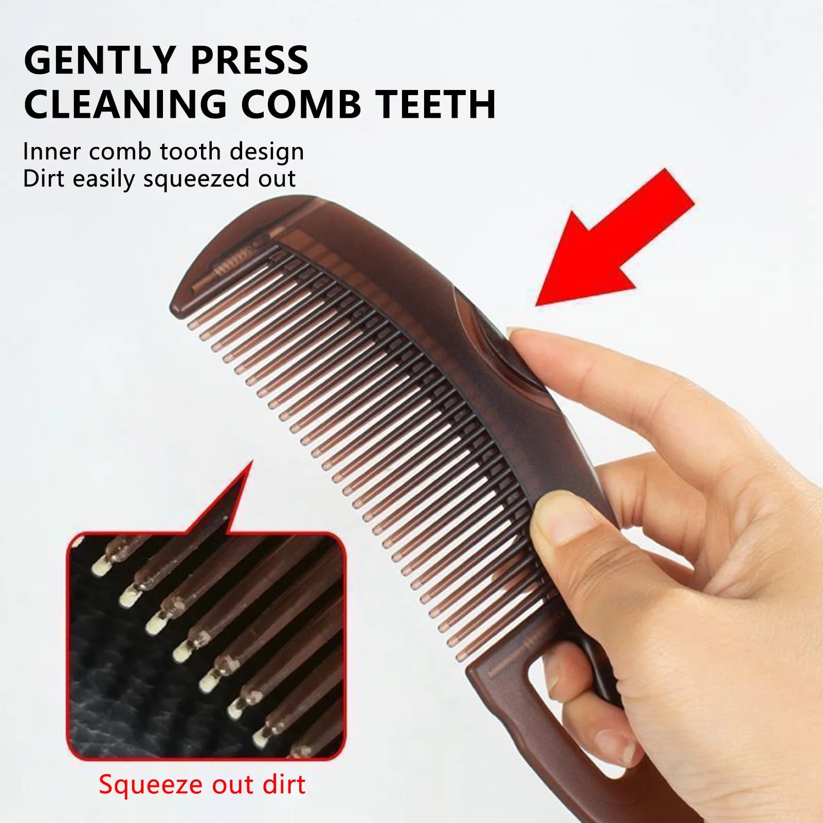 Self-Cleaning Anti-Static Dandruff Removal Scalp Comb